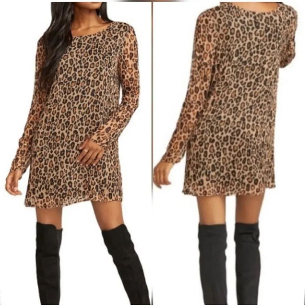 SHOW ME YOUR MUMU | Nakita Dress in Cheetah Fever Beaded Print Women’s Size XS
